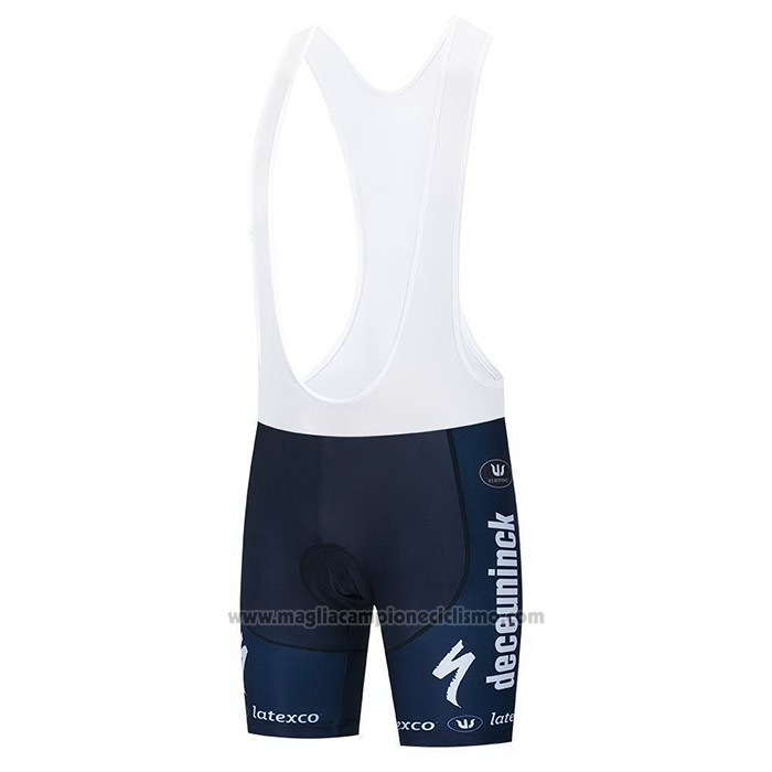 2021 Abbigliamento Ciclismo Deceuninck Quick Step Blu Viola Manica Corta e Salopette